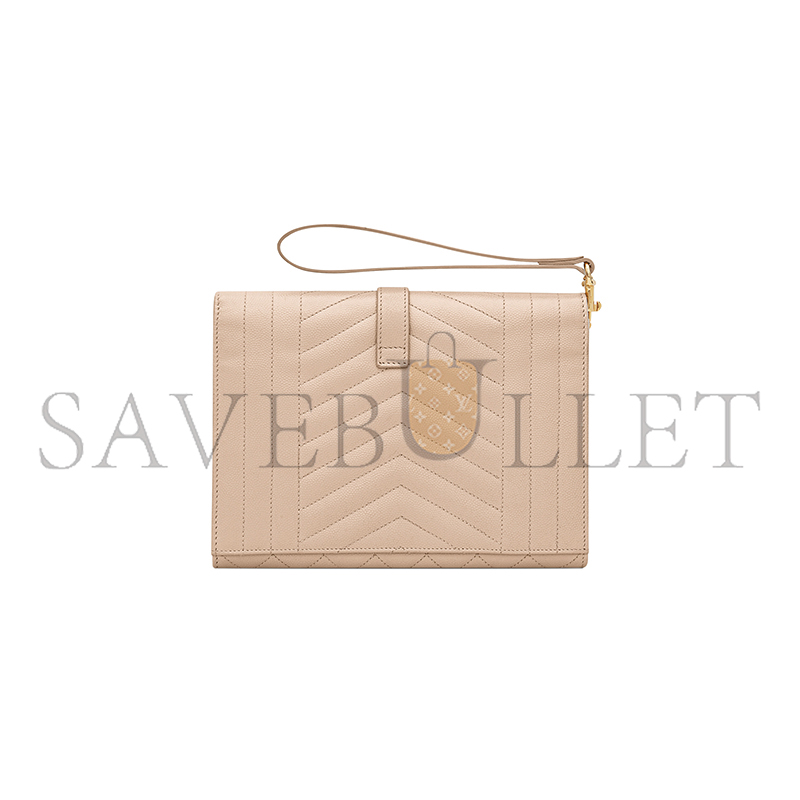 Y*L envelope flap pouch in mix matelassÉ grain de poudre leather 651030bow912721 (21*16*3cm)